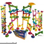 Marble Run Coaster 106 BIG Elements Kit 76 Blocks+30 Plastic Marbles. Tracks length 194 Genius Fun Set. Learning Railway Construction. TEVELO DIY Endless Design Maze Classic Toy for Family.  B015PUBAI0
